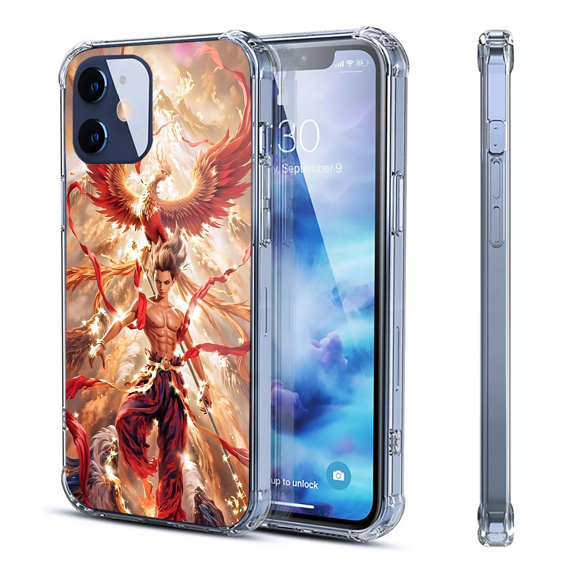 （画像用） Ne Zha 2 ナタ 魔童の大暴れ 【iPhone 12シリーズ対応】透明スマホケース（クリアソフトケース）